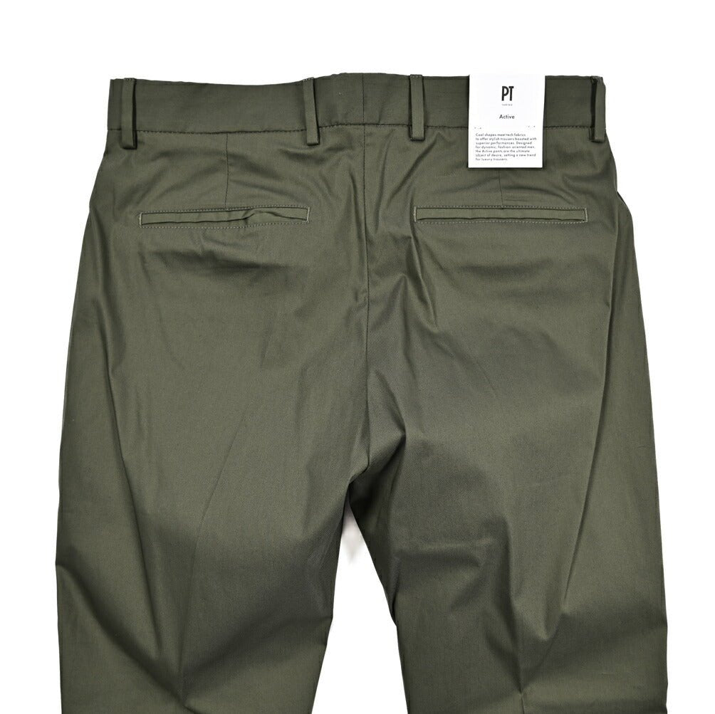 SALE|PT TORINO Active "EPSILON" ストレッチコットン ノータックテーパードパンツ (反射板付き)|423614 - 46|GUARDAROBA MILANO OFFICIAL STORE