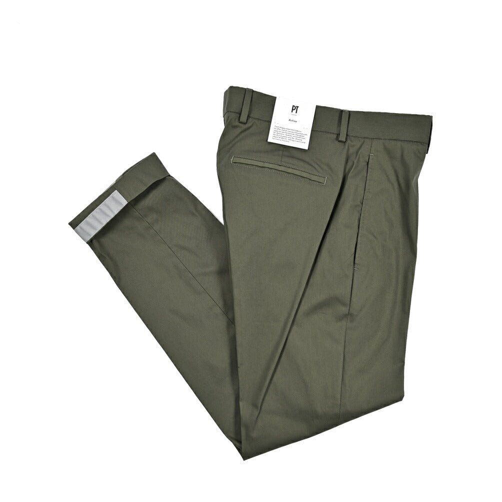 SALE|PT TORINO Active "EPSILON" ストレッチコットン ノータックテーパードパンツ (反射板付き)|423614 - 46|GUARDAROBA MILANO OFFICIAL STORE