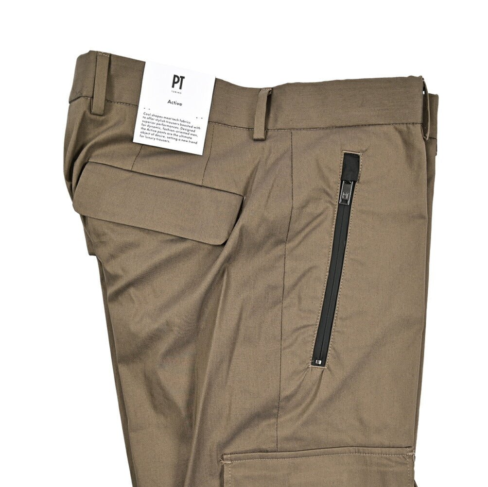SALE|PT TORINO Active "LAMDA" ストレッチコットン ノータックカーゴパンツ|423623 - 46|GUARDAROBA MILANO OFFICIAL STORE