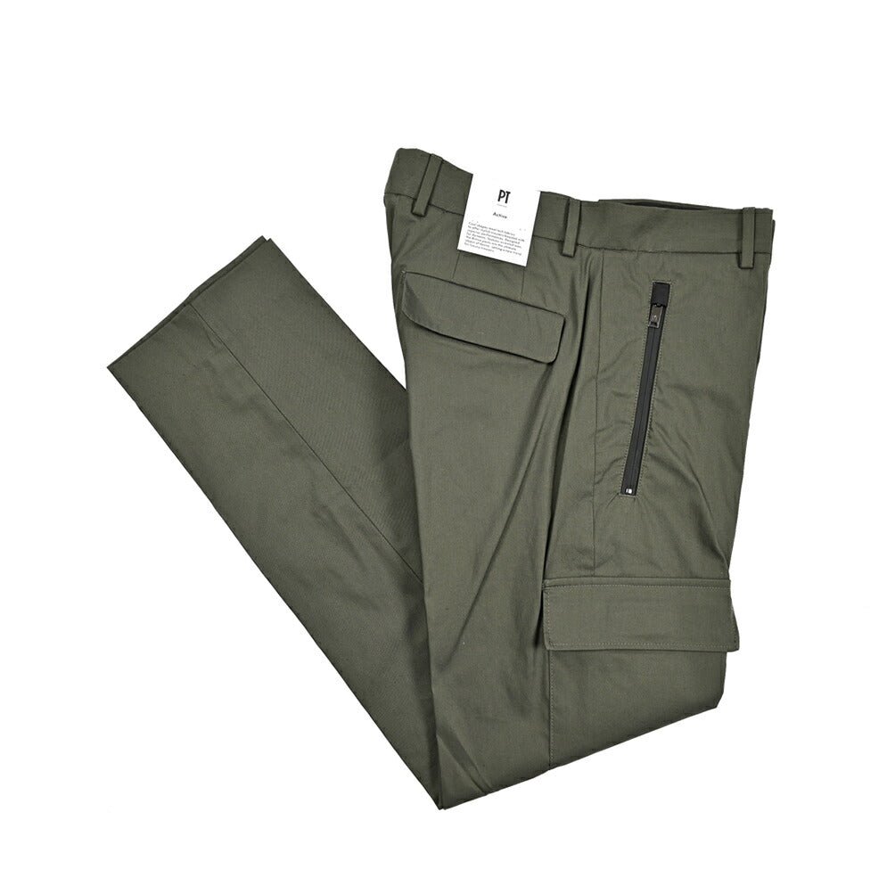 SALE|PT TORINO Active "LAMDA" ストレッチコットン ノータックカーゴパンツ|423648 - 46|GUARDAROBA MILANO OFFICIAL STORE
