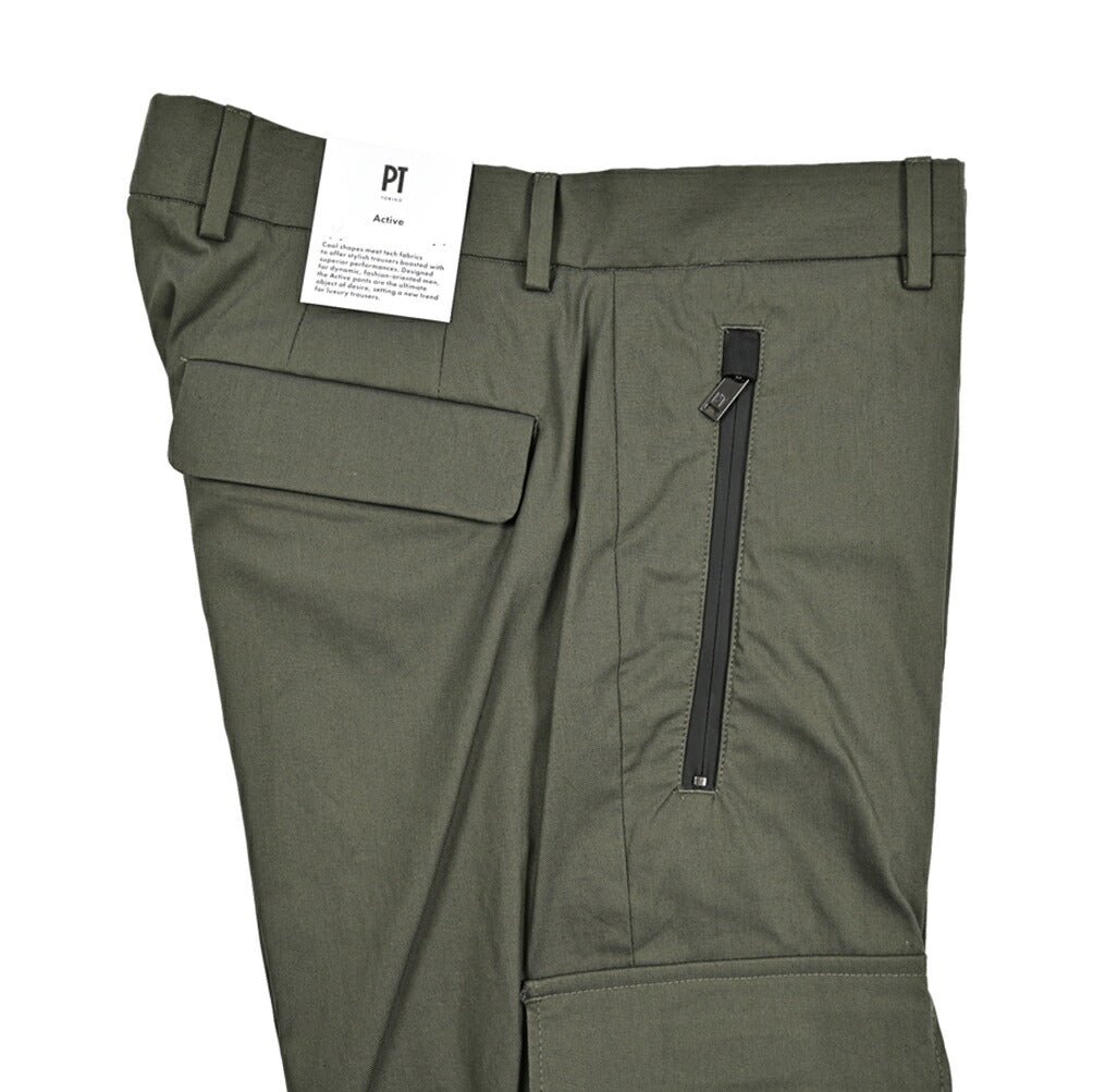 SALE|PT TORINO Active "LAMDA" ストレッチコットン ノータックカーゴパンツ|423648 - 46|GUARDAROBA MILANO OFFICIAL STORE