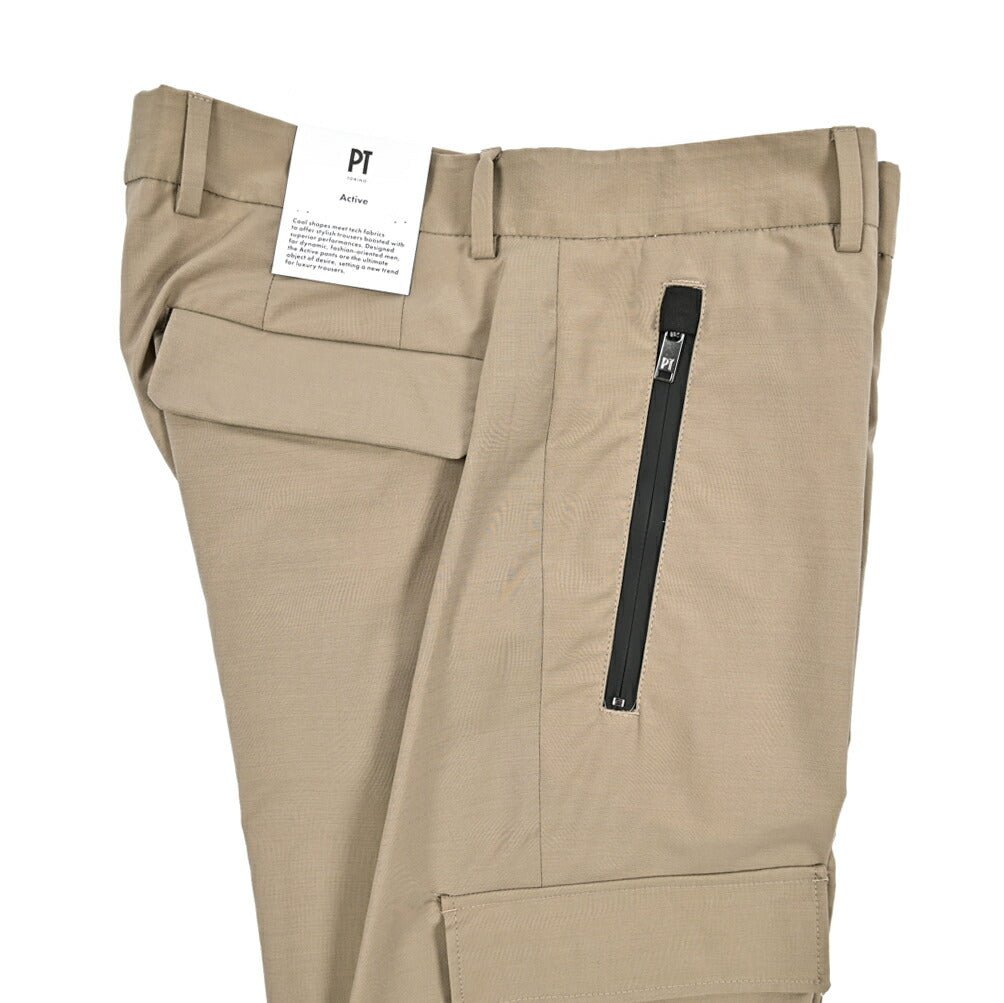 SALE|PT TORINO Active "LAMDA" ストレッチウール ノータックカーゴパンツ|423652 - 46|GUARDAROBA MILANO OFFICIAL STORE