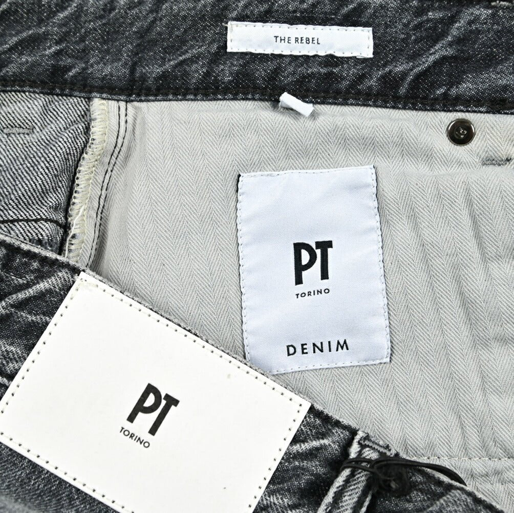 SALE|PT TORINO DENIM THE REBEL コットン100% デニム ワイドジーンズ / PT05|417457 - 32|GUARDAROBA MILANO OFFICIAL STORE