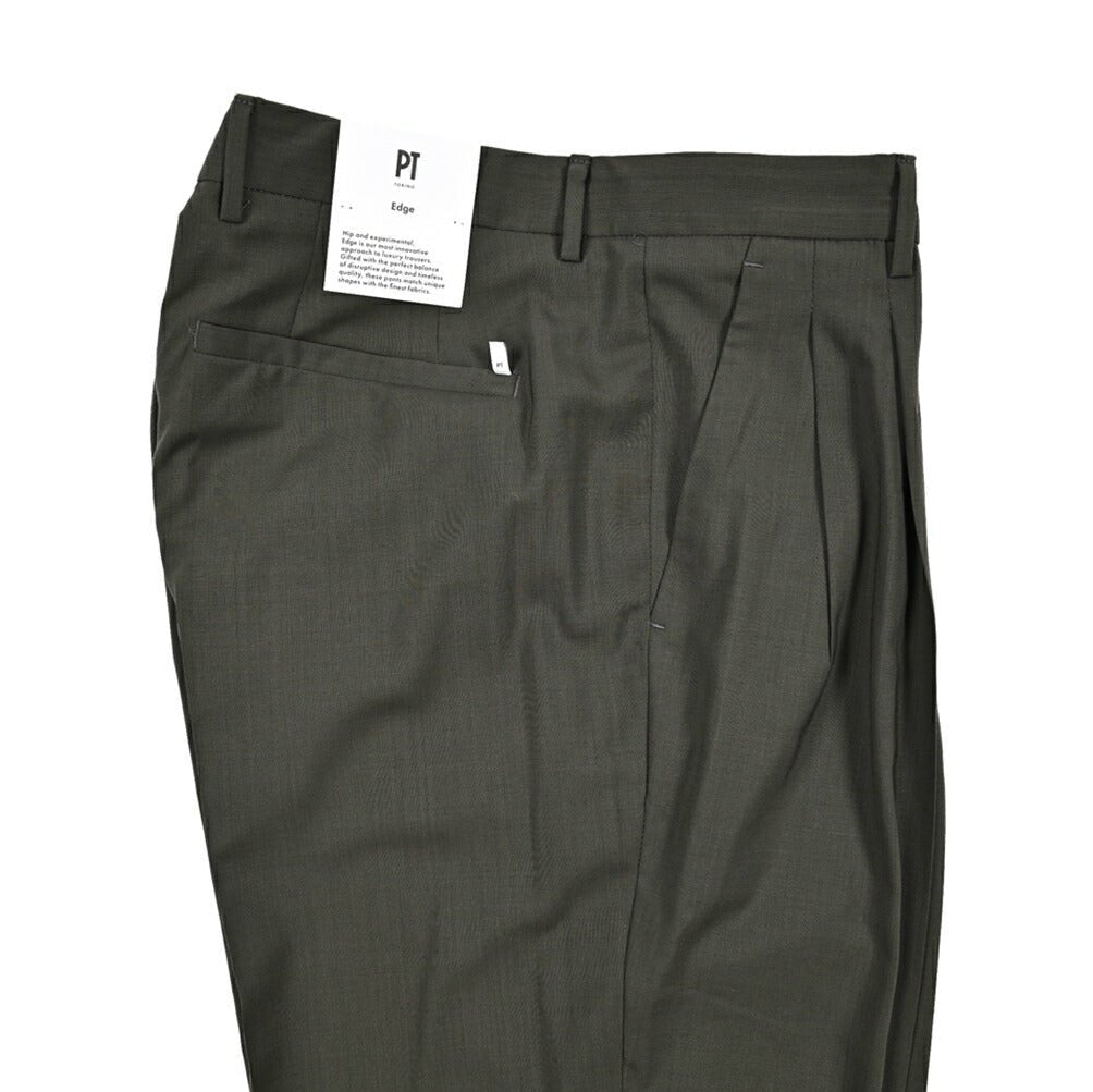 SALE|PT TORINO Edge "DICIANNOVE" SUPER 130's ヴァージンウール100% ツータックスラックス|423499 - 44|GUARDAROBA MILANO OFFICIAL STORE