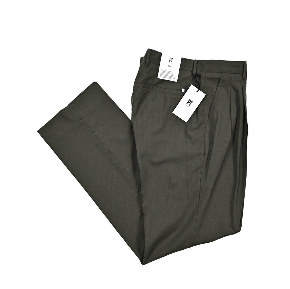 SALE|PT TORINO Edge "DICIANNOVE" SUPER 130's ヴァージンウール100% ツータックスラックス|423499 - 44|GUARDAROBA MILANO OFFICIAL STORE