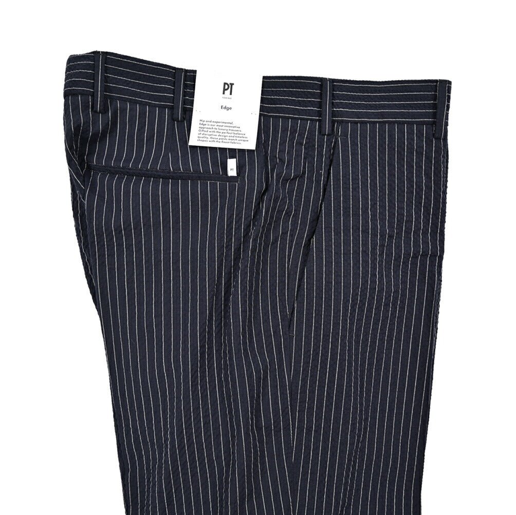 SALE|PT TORINO Edge "REBEL FIT" シアサッカーウール ノータックスラックス|423071 - 46|GUARDAROBA MILANO OFFICIAL STORE