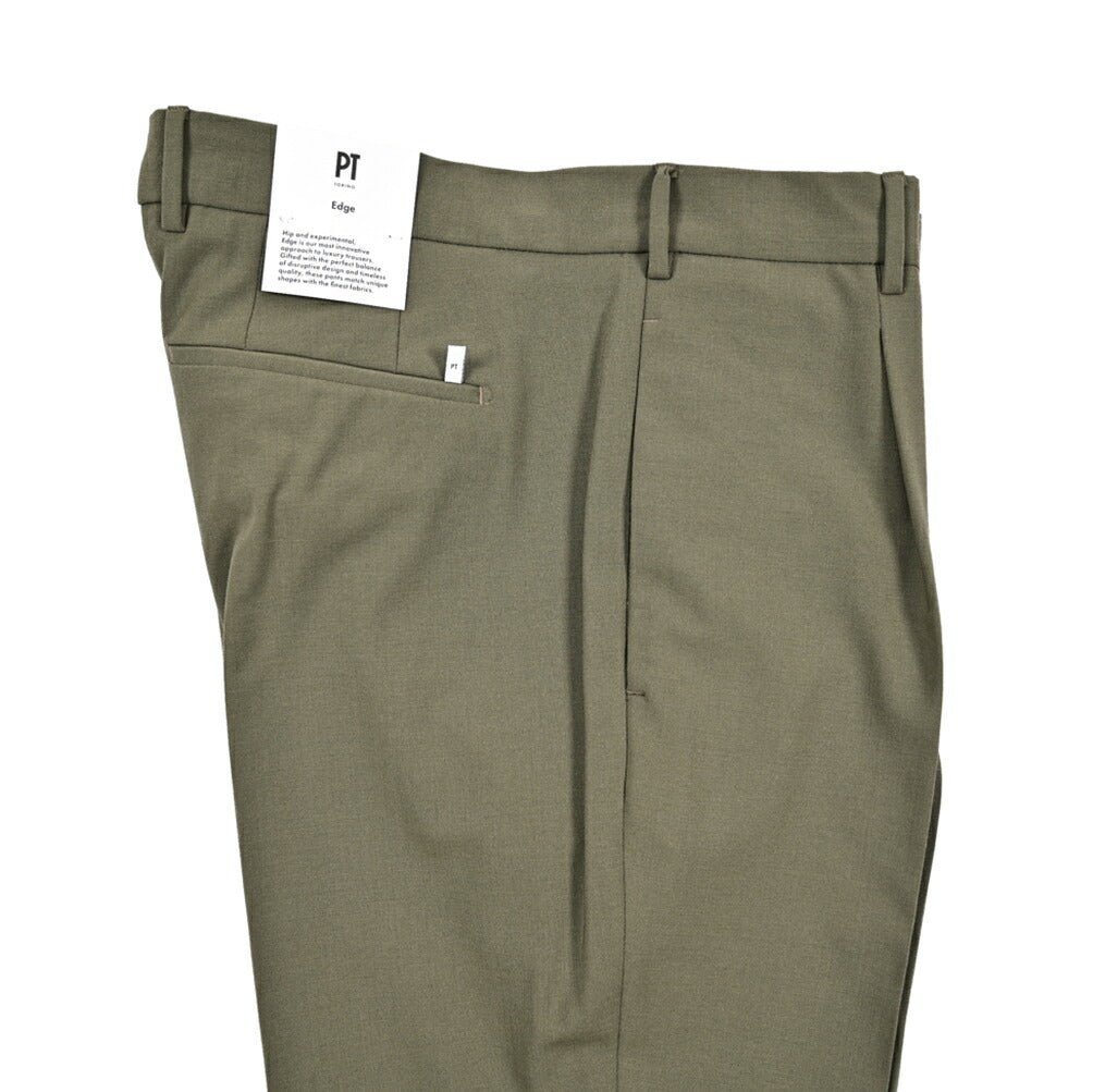 SALE|PT TORINO Edge "UNDICI" ストレッチウール ワンタックスラックス|423566 - 46|GUARDAROBA MILANO OFFICIAL STORE