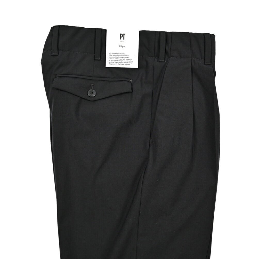 SALE|PT TORINO Edge "VENTI" ストレッチウール ツータックワイドスラックス|423481 - 46|GUARDAROBA MILANO OFFICIAL STORE
