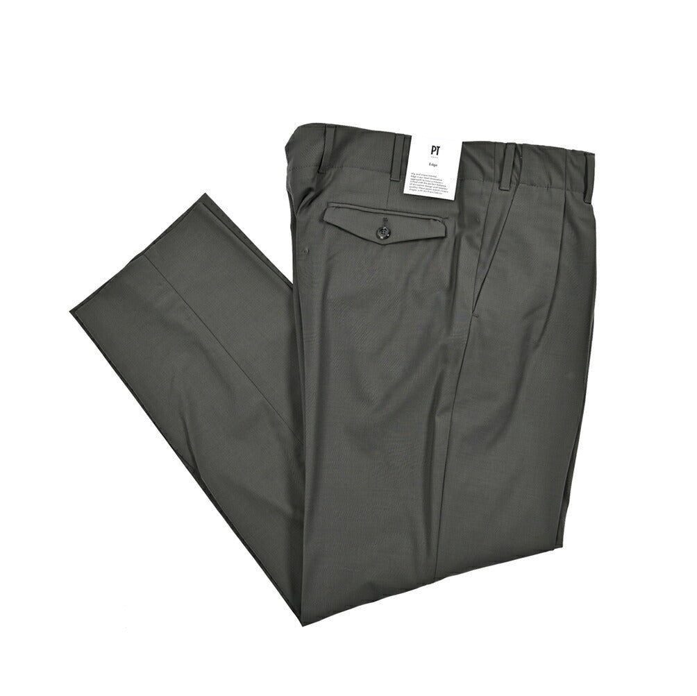 SALE|PT TORINO Edge "VENTI" ストレッチウール ツータックワイドスラックス|423758 - 46|GUARDAROBA MILANO OFFICIAL STORE