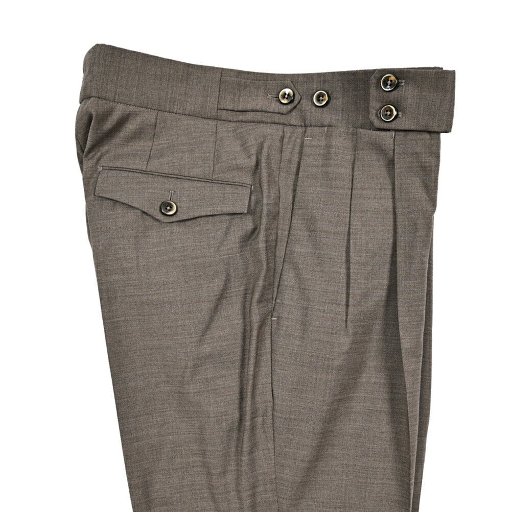 SALE|PT TORINO "GENTLEMAN FIT" ストレッチウール ツータックベルトレス スラックス|423385|GUARDAROBA MILANO OFFICIAL STORE