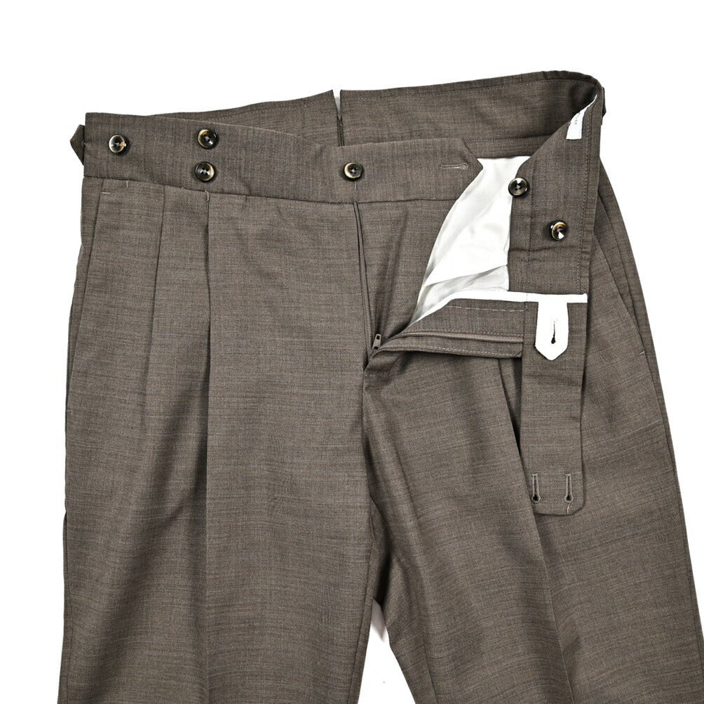 SALE|PT TORINO "GENTLEMAN FIT" ストレッチウール ツータックベルトレス スラックス|423385|GUARDAROBA MILANO OFFICIAL STORE