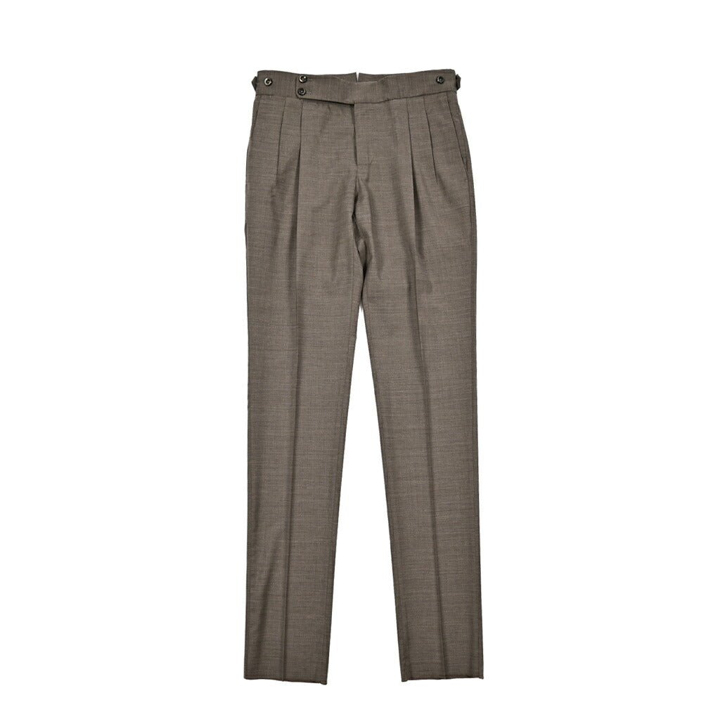 SALE|PT TORINO "GENTLEMAN FIT" ストレッチウール ツータックベルトレス スラックス|423385|GUARDAROBA MILANO OFFICIAL STORE