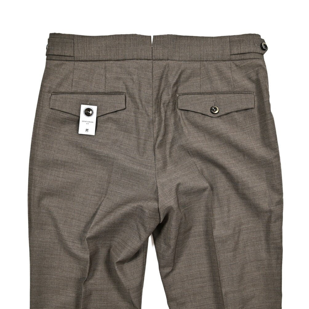 SALE|PT TORINO "GENTLEMAN FIT" ストレッチウール ツータックベルトレス スラックス|423385|GUARDAROBA MILANO OFFICIAL STORE