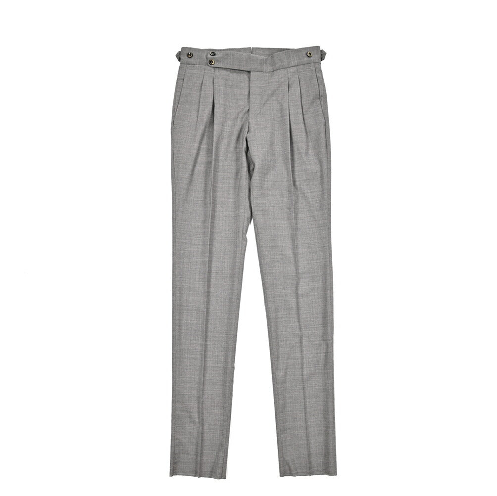 SALE|PT TORINO "GENTLEMAN FIT" ストレッチウール ツータックベルトレススラックス|423753|GUARDAROBA MILANO OFFICIAL STORE