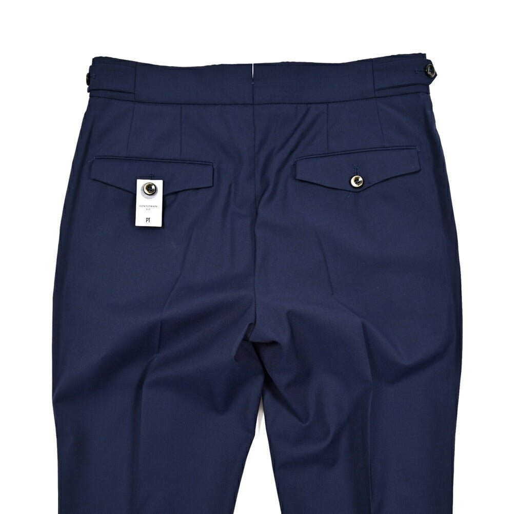 SALE|PT TORINO "GENTLEMAN FIT" ストレッチウール ツータックベルトレススラックス|423797 - 44|GUARDAROBA MILANO OFFICIAL STORE