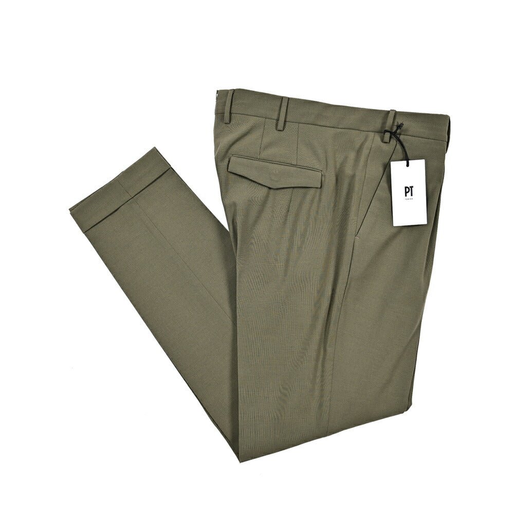 SALE|PT TORINO "MASTER FIT" ストレッチウール ワンタックスラックス|423577 - 50|GUARDAROBA MILANO OFFICIAL STORE