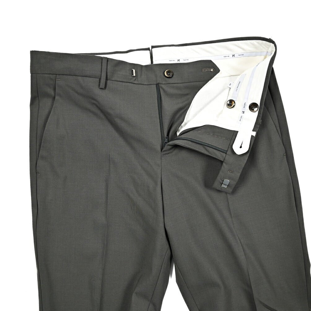 SALE|PT TORINO "MASTER FIT" ストレッチウール ノータックテーパードスラックス|423754 - 46|GUARDAROBA MILANO OFFICIAL STORE
