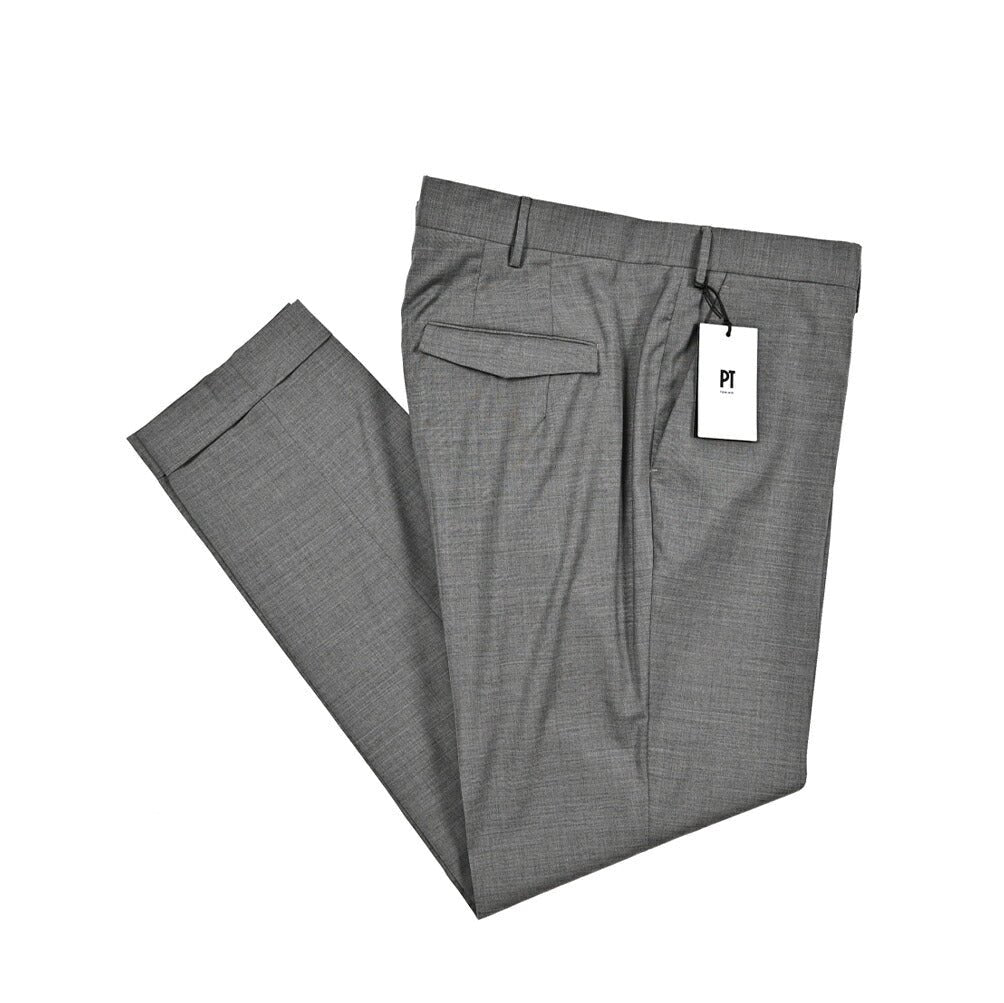 SALE|PT TORINO "MASTER FIT" ストレッチウール ワンタックテーパードスラックス|423771|GUARDAROBA MILANO OFFICIAL STORE