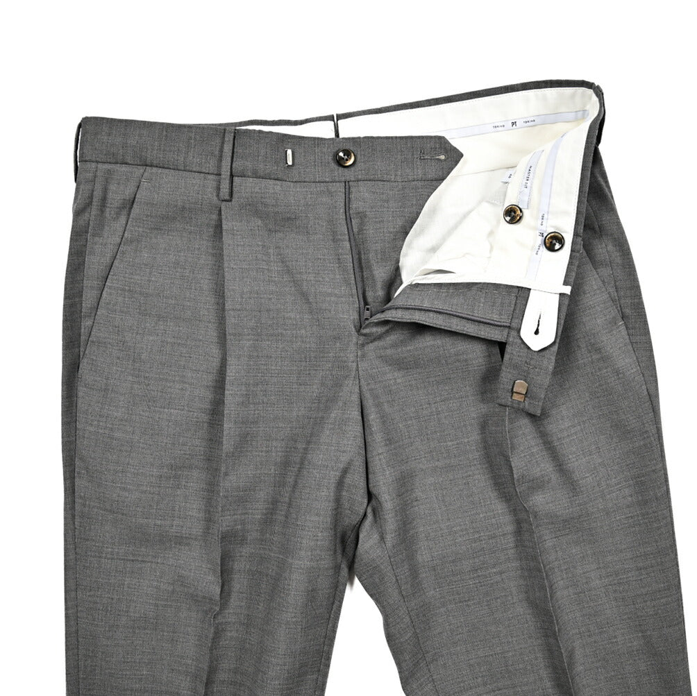 SALE|PT TORINO "MASTER FIT" ストレッチウール ワンタックテーパードスラックス|423773|GUARDAROBA MILANO OFFICIAL STORE