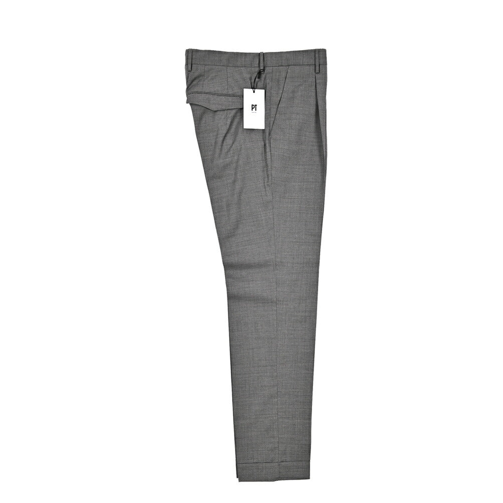 SALE|PT TORINO "MASTER FIT" ストレッチウール ワンタックテーパードスラックス|423773|GUARDAROBA MILANO OFFICIAL STORE