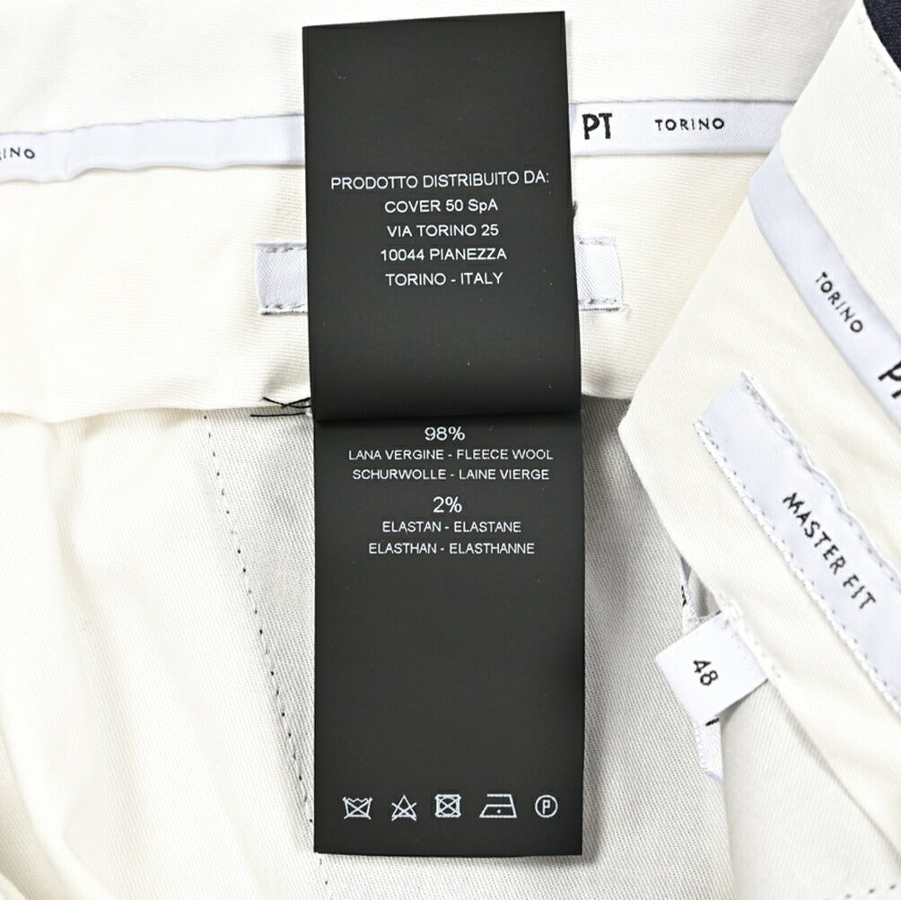 SALE|PT TORINO "MASTER FIT" ストレッチウール ベルトレステーパードスラックス|423826 - 48|GUARDAROBA MILANO OFFICIAL STORE