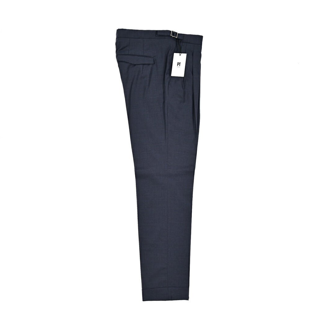 SALE|PT TORINO "MASTER FIT" ストレッチウール ベルトレステーパードスラックス|423826 - 48|GUARDAROBA MILANO OFFICIAL STORE