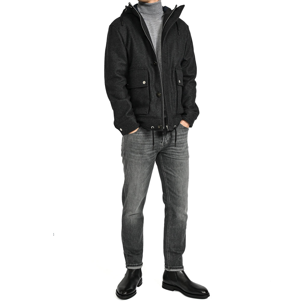 SALE|PT TORINO ウールメルトン フード付きブルゾン / PT01|397454 - B - 48|GUARDAROBA MILANO OFFICIAL STORE