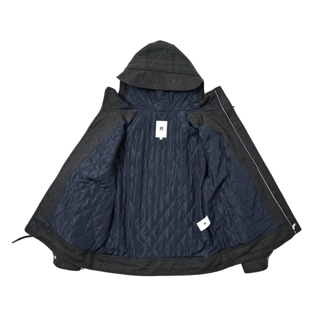 SALE|PT TORINO ウールメルトン フード付きブルゾン / PT01|397454 - B - 48|GUARDAROBA MILANO OFFICIAL STORE