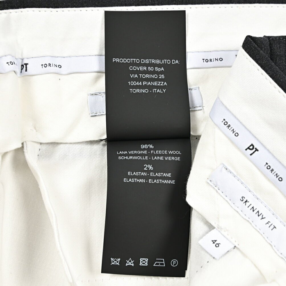 SALE|PT TORINO "SKINNY FIT" ストレッチウール ノータックスラックス|423518 - 46|GUARDAROBA MILANO OFFICIAL STORE