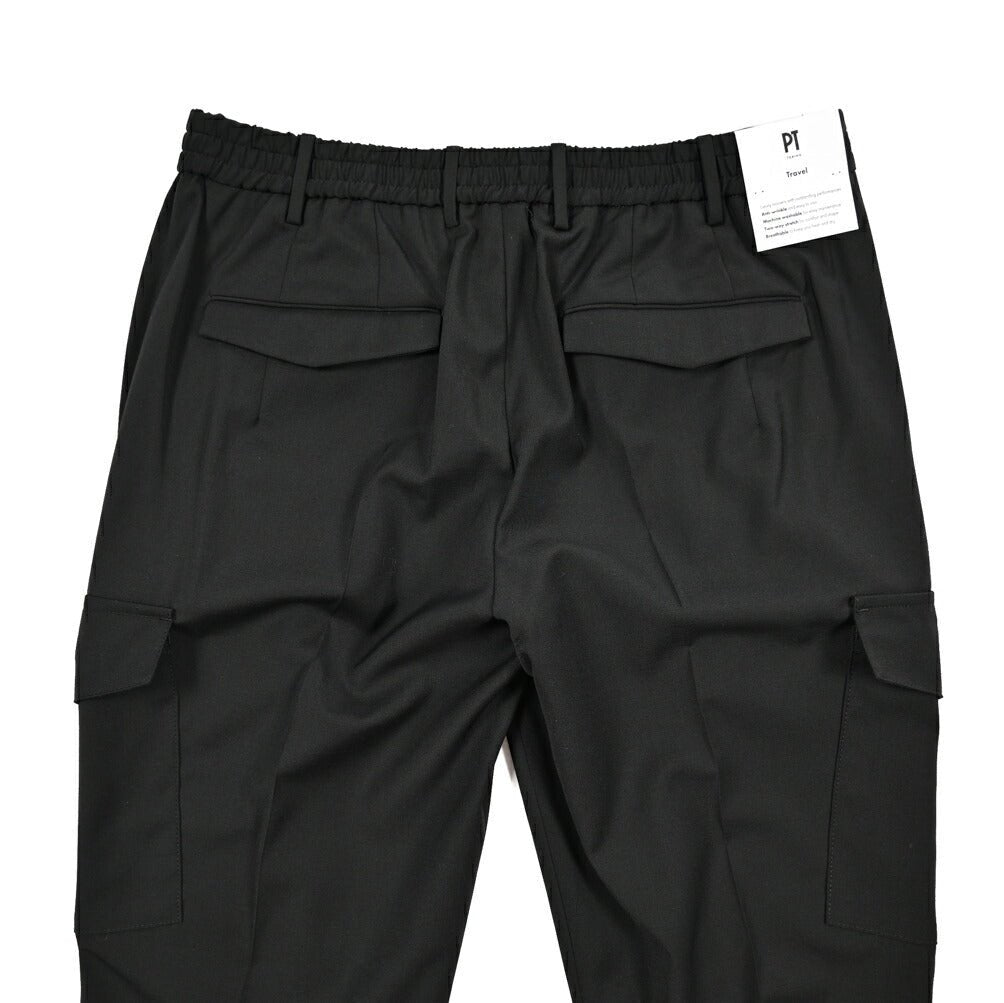 SALE|PT TORINO Travel "MASTER FIT" 高機能ストレッチウール イージーカーゴパンツ (TECHNO WASHABLE WOOL)|423386 - 48|GUARDAROBA MILANO OFFICIAL STORE