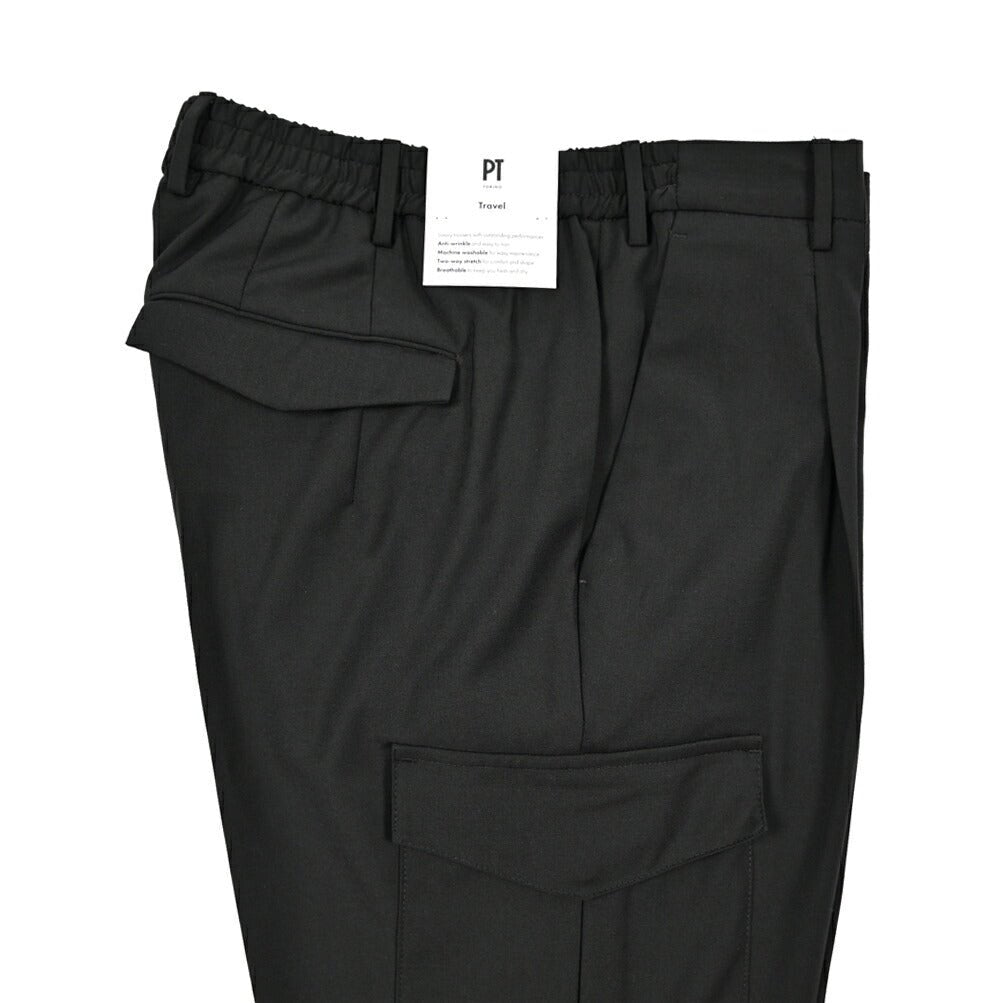 SALE|PT TORINO Travel "MASTER FIT" 高機能ストレッチウール イージーカーゴパンツ (TECHNO WASHABLE WOOL)|423386 - 48|GUARDAROBA MILANO OFFICIAL STORE