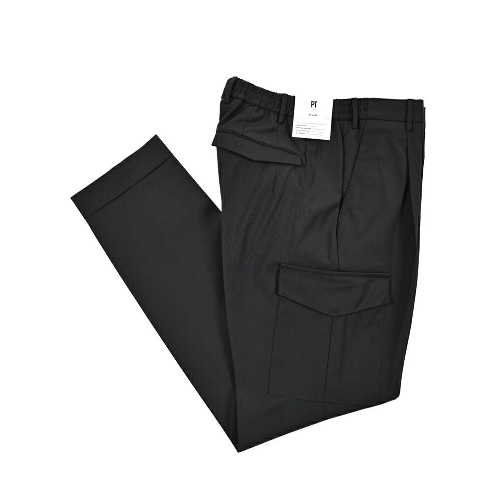 SALE|PT TORINO Travel "MASTER FIT" 高機能ストレッチウール イージーカーゴパンツ (TECHNO WASHABLE WOOL)|423386 - 48|GUARDAROBA MILANO OFFICIAL STORE