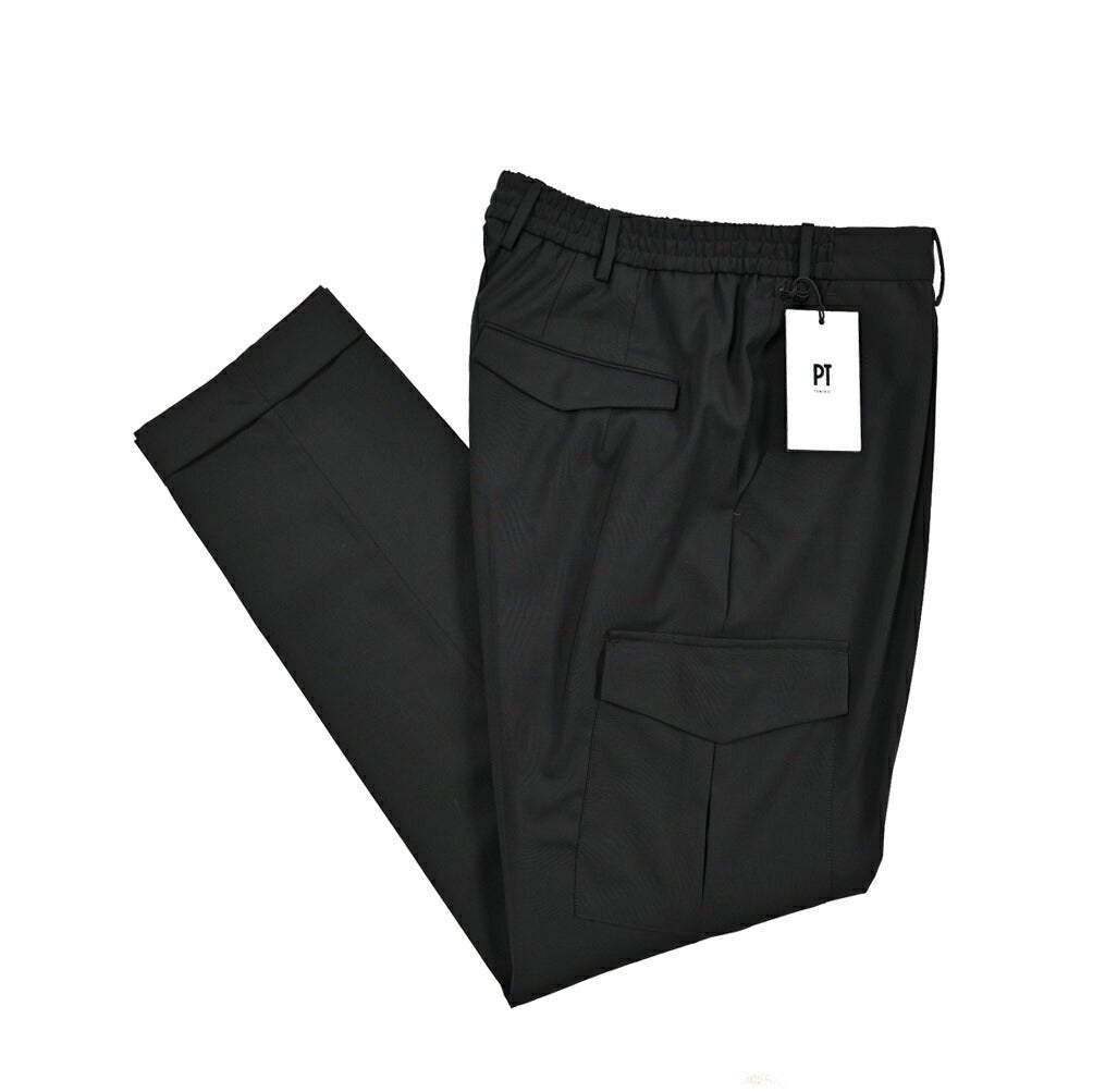 SALE|PT TORINO Travel "MASTER FIT" 高機能ストレッチウール ワンタックテーパードスラックス (TECHNO WASHBLE WOOL)|423659 - 48|GUARDAROBA MILANO OFFICIAL STORE