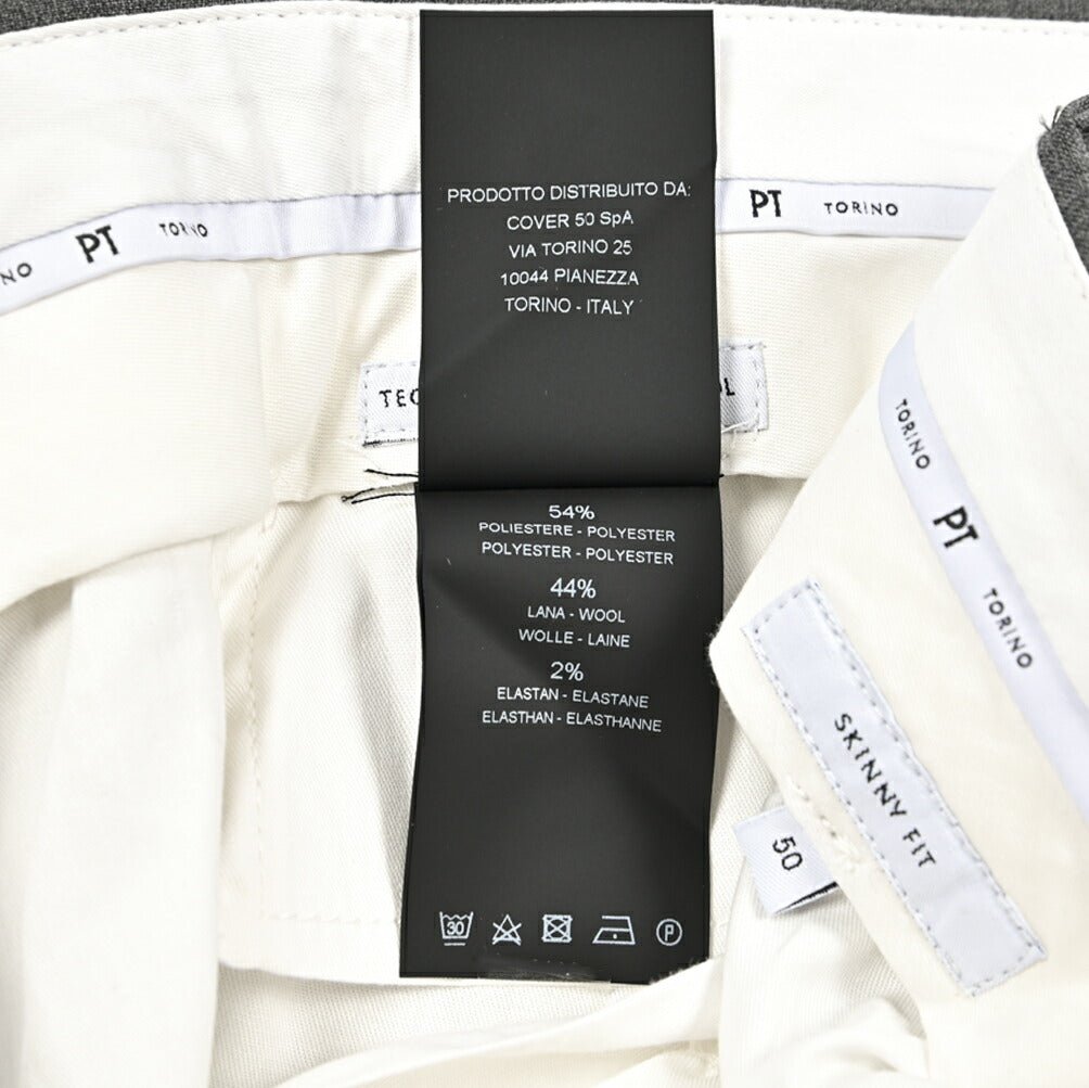 SALE|PT TORINO Travel "SKINNY FIT" 高機能ストレッチウール ノータックスキニースラックス (TECHNO WASHABLE WOOL)|423719 - 50|GUARDAROBA MILANO OFFICIAL STORE