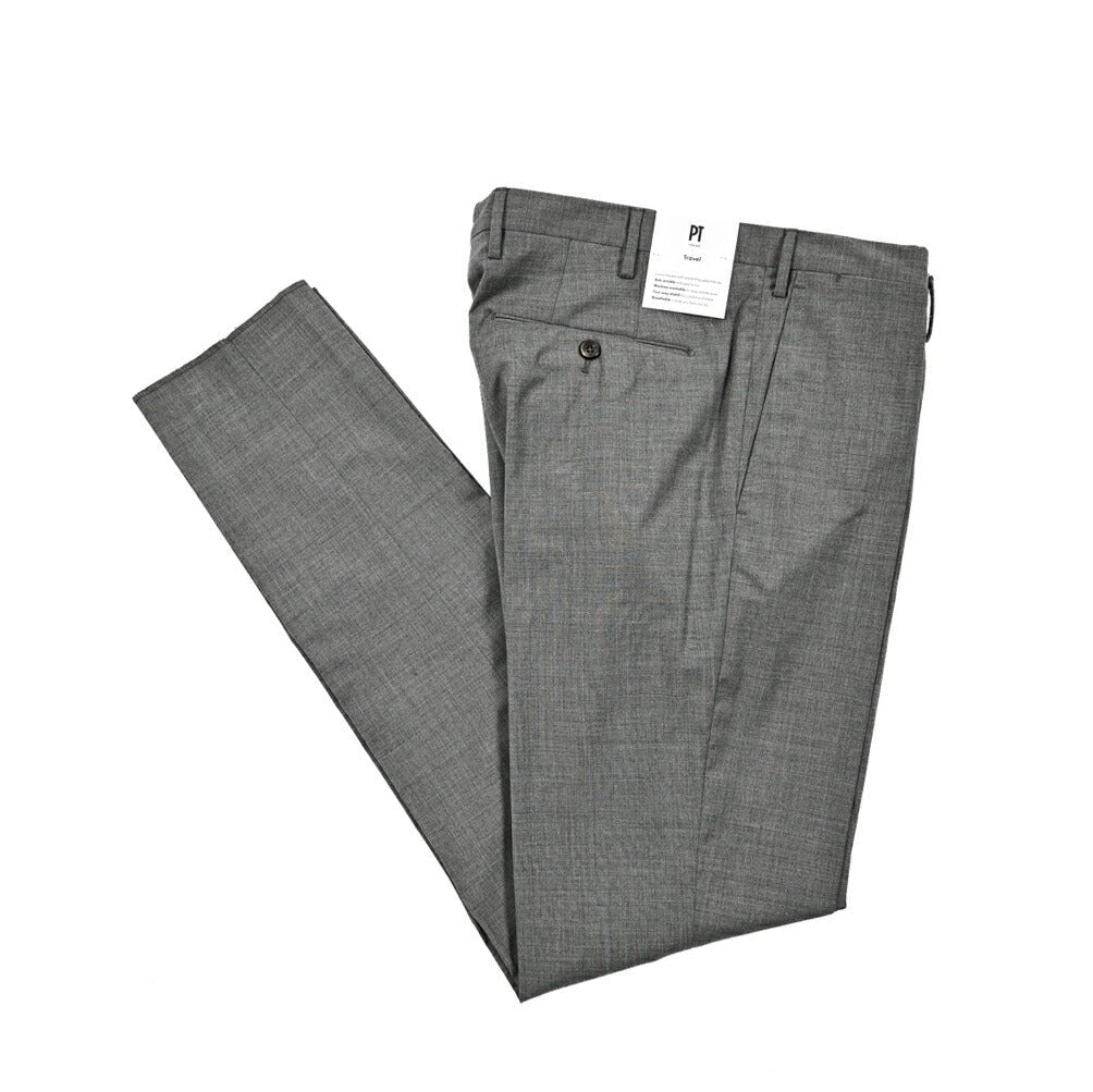SALE|PT TORINO Travel "SKINNY FIT" 高機能ストレッチウール ノータックスキニースラックス (TECHNO WASHABLE WOOL)|423719 - 50|GUARDAROBA MILANO OFFICIAL STORE