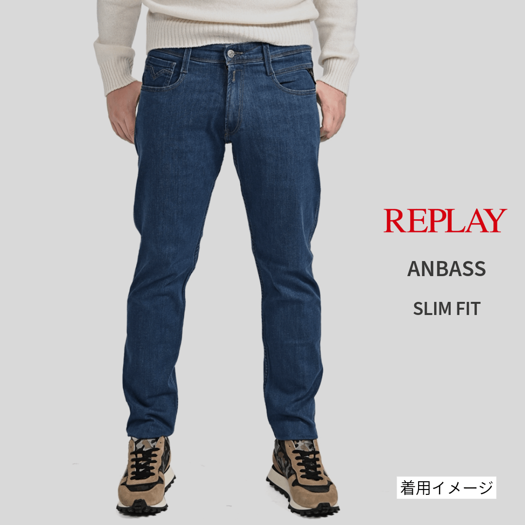 SALE|REPLAY ANBASS ストレッチデニム スリムフィットジーンズ / M914Y|429381-W32-L32|GUARDAROBA MILANO OFFICIAL STORE