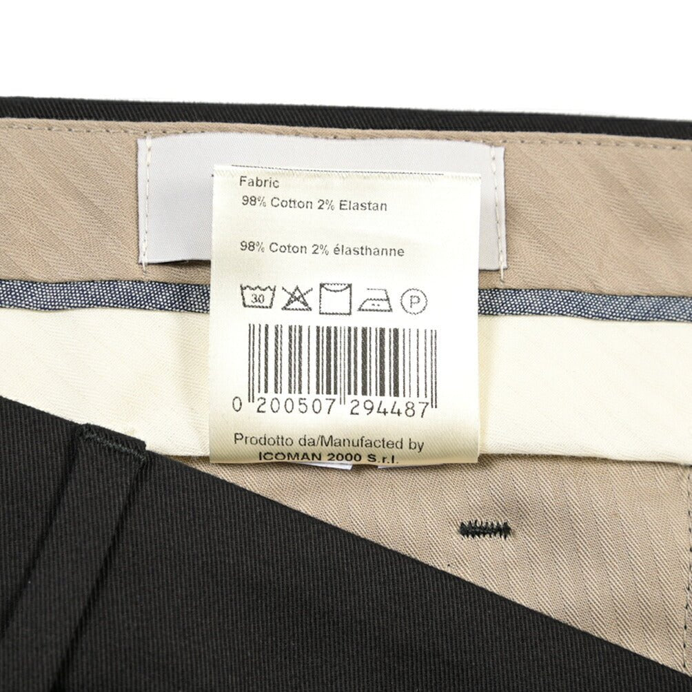 SUMMER SALE|26SS BERWICH “RETRO THECA 1P” ストレッチコットン ワンタックパンツ ブラック(black) 44 | GUARDAROBA MILANO OFFICIAL STORE