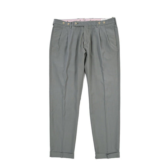 SUMMER SALE|BERWICH “BARBER” ヴァージンウール100% ツータックスラックス グレー(wl4655) 52 | GUARDAROBA MILANO OFFICIAL STORE