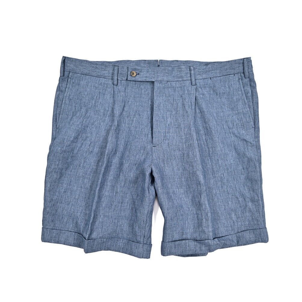 SUMMER SALE|BERWICH "BER_MUDA" リネン100% ワンタックバミューダショーツ|424241 - XL|GUARDAROBA MILANO OFFICIAL STORE