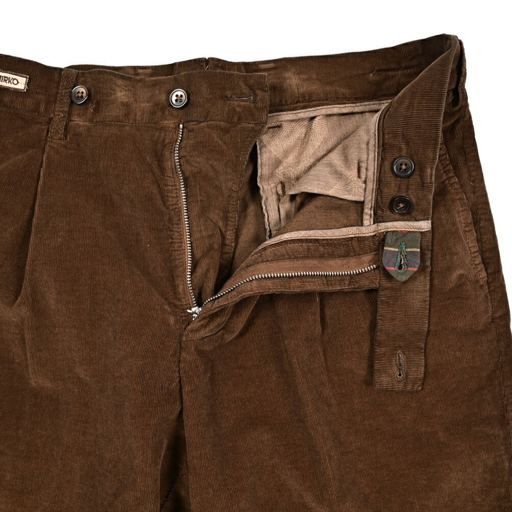 SUMMER SALE|BERWICH "BER_MUDA 1P" コットンコーデュロイ ワンタックバミューダショーツ|424216 - S|GUARDAROBA MILANO OFFICIAL STORE