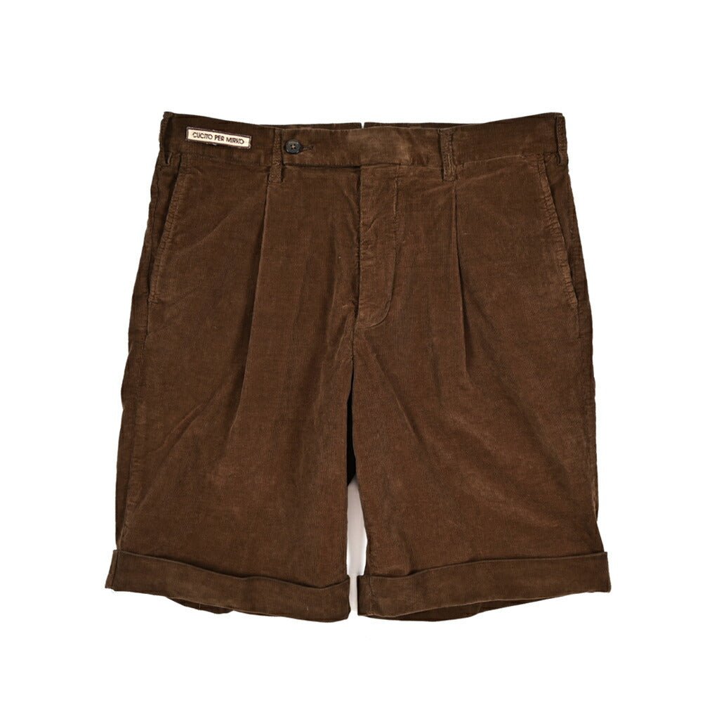 SUMMER SALE|BERWICH "BER_MUDA 1P" コットンコーデュロイ ワンタックバミューダショーツ|424216 - S|GUARDAROBA MILANO OFFICIAL STORE