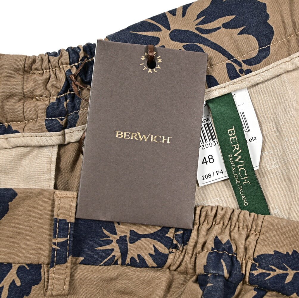 SUMMER SALE|BERWICH "BER_MUDA ELAX" コットン100% ノータックイージーショーツ|424136 - 46|GUARDAROBA MILANO OFFICIAL STORE