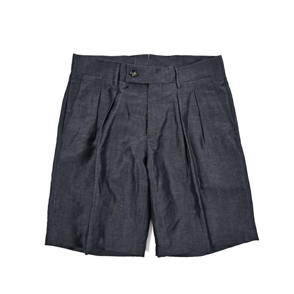 SUMMER SALE|BERWICH "BER_MUDA2P" ウールリネン ツータックバミューダショーツ|424179 - 46|GUARDAROBA MILANO OFFICIAL STORE