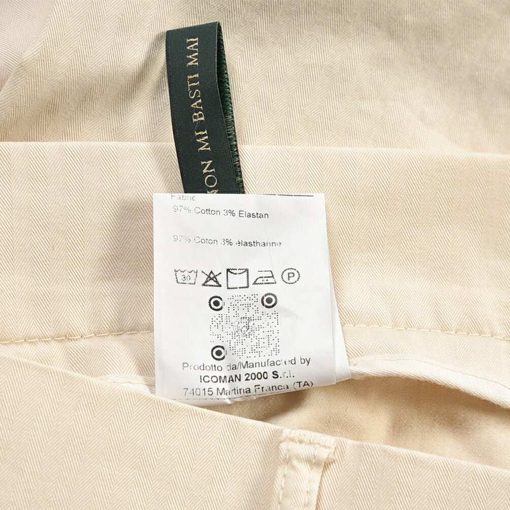 SUMMER SALE|BERWICH “FATIGUE 185-GD” ストレッチコットン ベイカーパンツ オフホワイト(latte802) 46 | GUARDAROBA MILANO OFFICIAL STORE