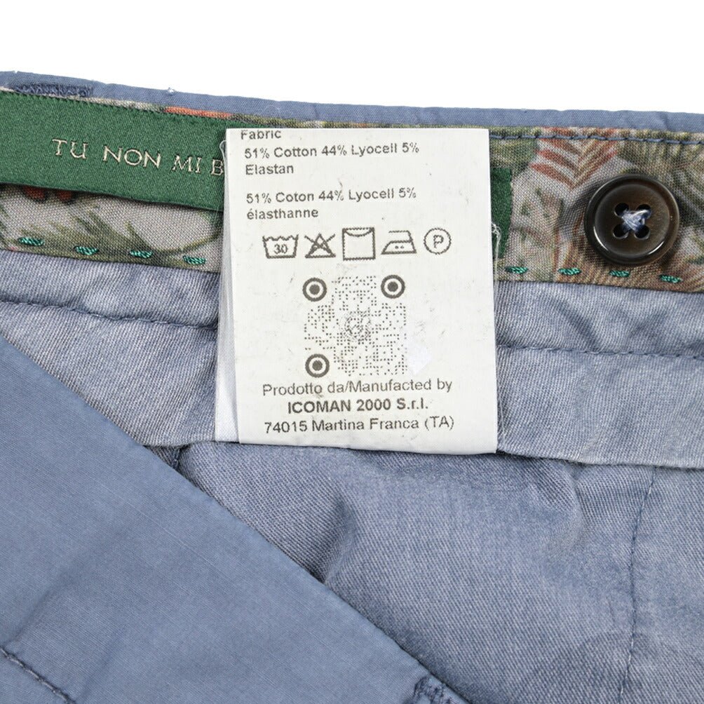 SUMMER SALE|BERWICH “MORELLO-GD” リヨセル混コットン ストレッチパンツ ブルーグレー(indigo309) 48 | GUARDAROBA MILANO OFFICIAL STORE