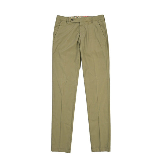 SUMMER SALE|BERWICH “MORELLO-GD” リヨセル混コットン ノータックパンツ カーキグリーン(militare5520) 48 | GUARDAROBA MILANO OFFICIAL STORE