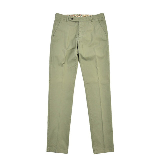 SUMMER SALE|BERWICH “MORELLO-GD” ストレッチコットン ノータックチノパンツ カーキグリーン(verde9517) 48 | GUARDAROBA MILANO OFFICIAL STORE