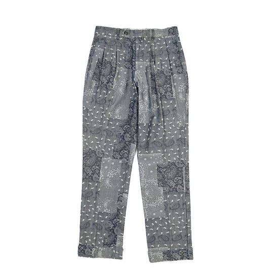 SUMMER SALE|BERWICH “NEGRONI LUX-GD” コットン100% ツータックパンツ ネイビー(indigo) 46 | GUARDAROBA MILANO OFFICIAL STORE