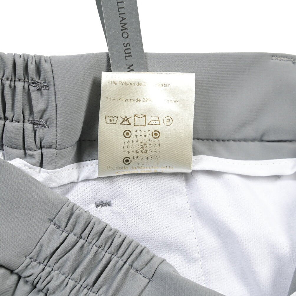 SUMMER SALE|BERWICH “RETRO ELAX” ストレッチナイロン ワンタックイージーパンツ グレー(grey) 52 | GUARDAROBA MILANO OFFICIAL STORE
