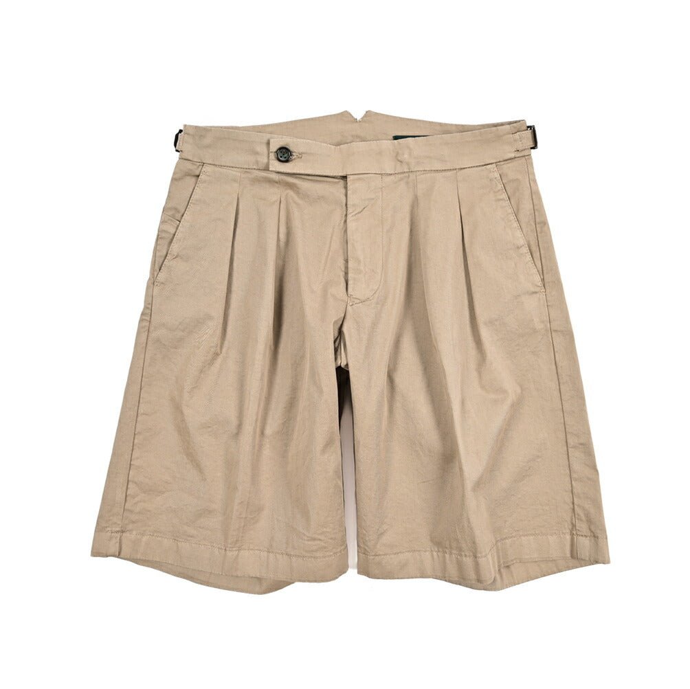 SUMMER SALE|BERWICH "SCOTCH SHORT - GD" ストレッチコットン ツータックバミューダショーツ|424200|GUARDAROBA MILANO OFFICIAL STORE